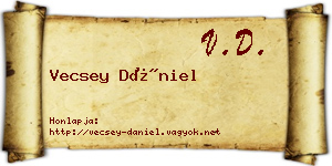 Vecsey Dániel névjegykártya